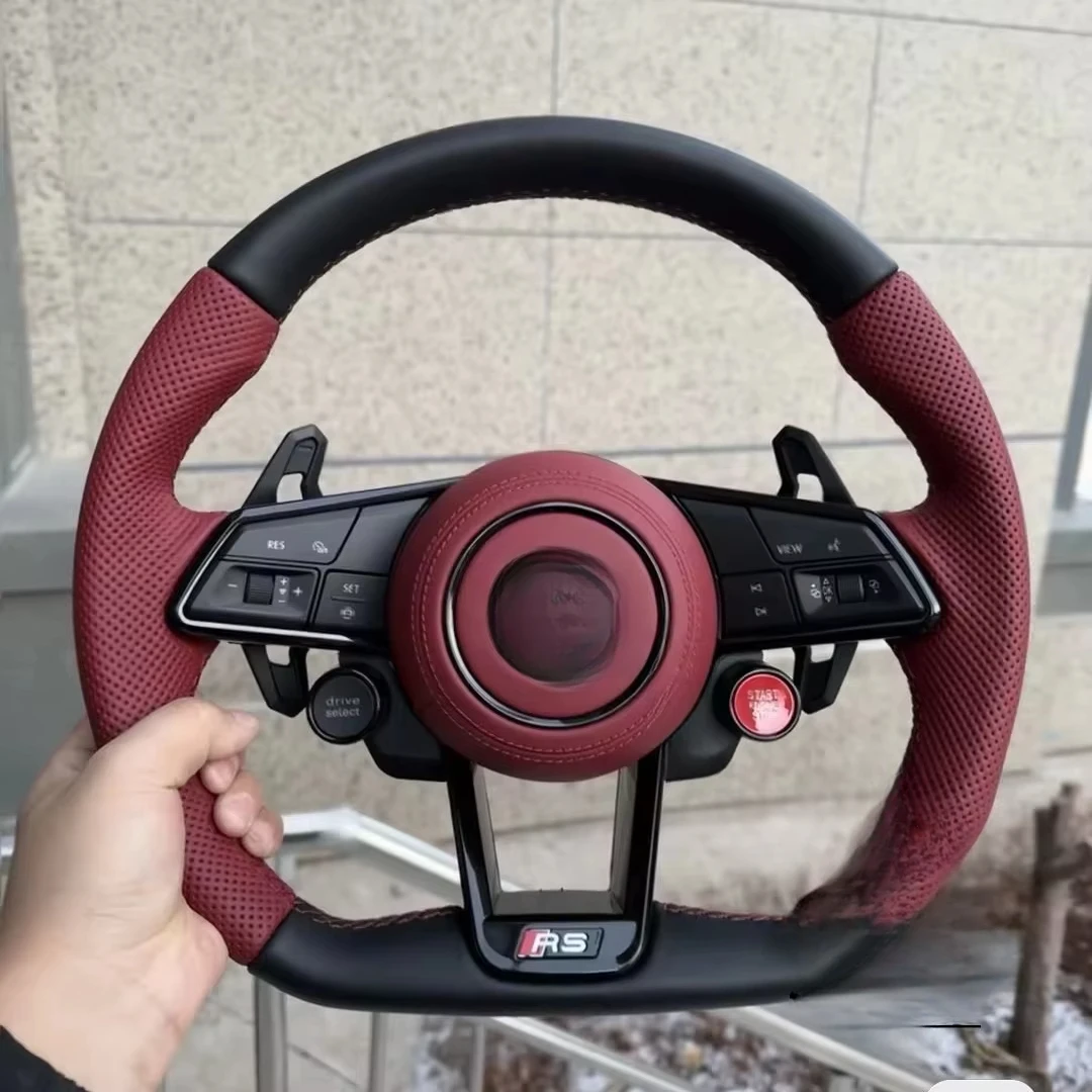 YLCWithout Trim Sport Half Alcantara Carbon Fiber Steering Wheel for  VW Polo MK Golf 5 6 7 7.5 6R R Passat CC Gti Gtecustom