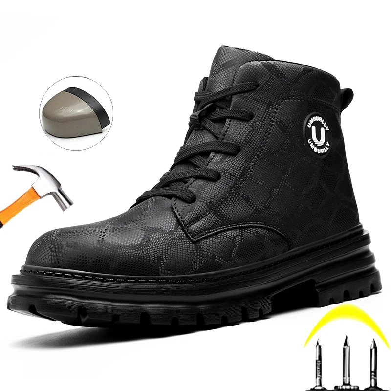 

Женские рабочие ботинки со стальным носком, защитные, нескользящие, с защитой от проколов и ударов, промышленные, для походов