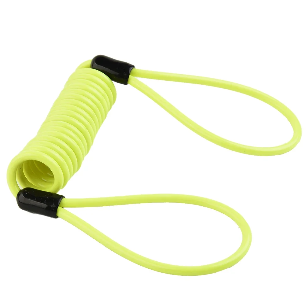 1Pc 1.2m Bike Spring Cable Lock Anti-Theft Rope Alarm Disc Lock Bicycle Security Reminder Motorcycle Theft Protection