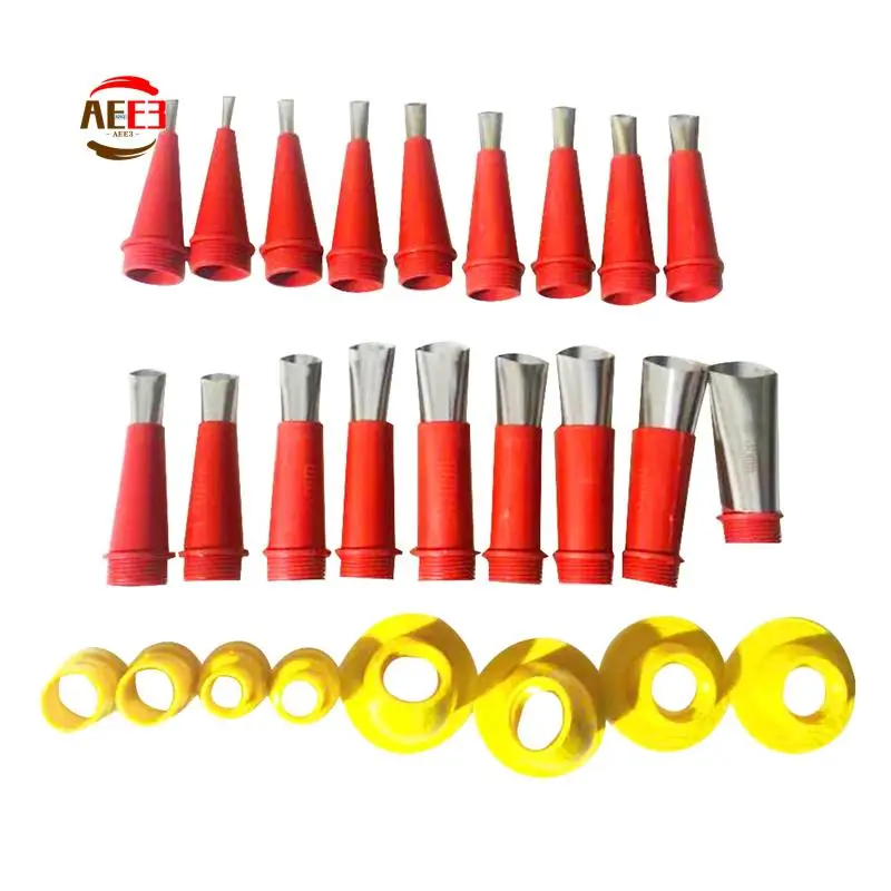

AEE3-Caulking Finisher Kit 18 Pcs Stainless Steel Caulking Nozzle Applicators With 8 Connection Bases For Bathroom Kitche