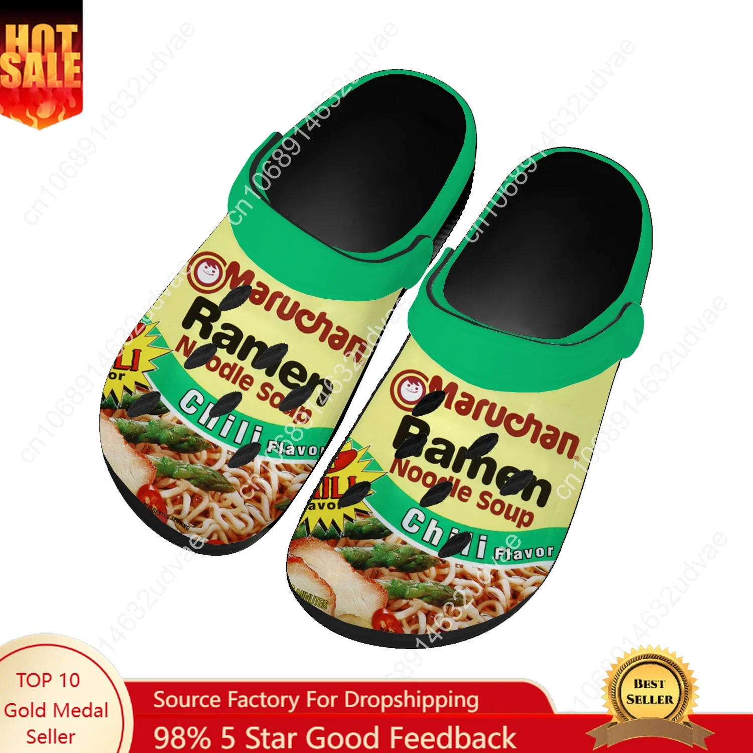 

Maruchan Water Shoes Mens Womens Comfortable Fashion Home Garden Clogs Customizd Sandals Beach Breathable Hole Slippers