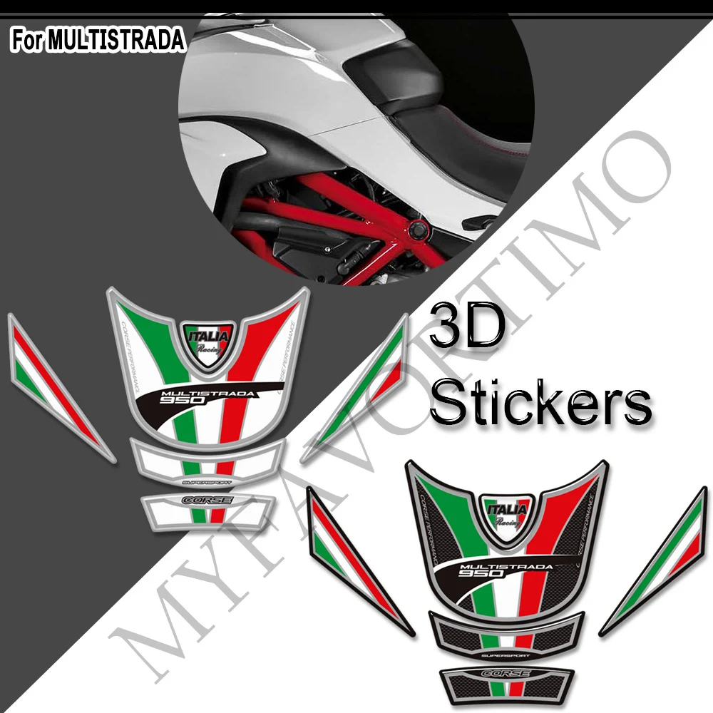 Per Ducati MULTISTRADA 950 S 950 S moto Gas olio combustibile Kit ginocchio serbatoio Pad Protector Sticker decalcomanie