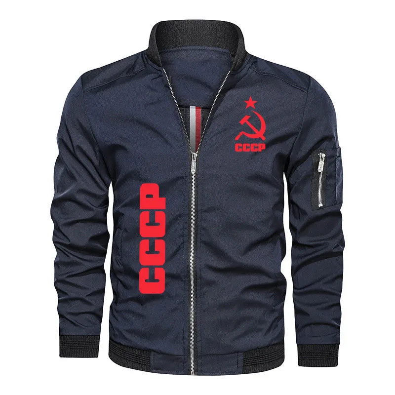 

2022 new high-quality spring autumn pilot jacket CCCP logo print men's windproof mountaineering casual Baseball jacket