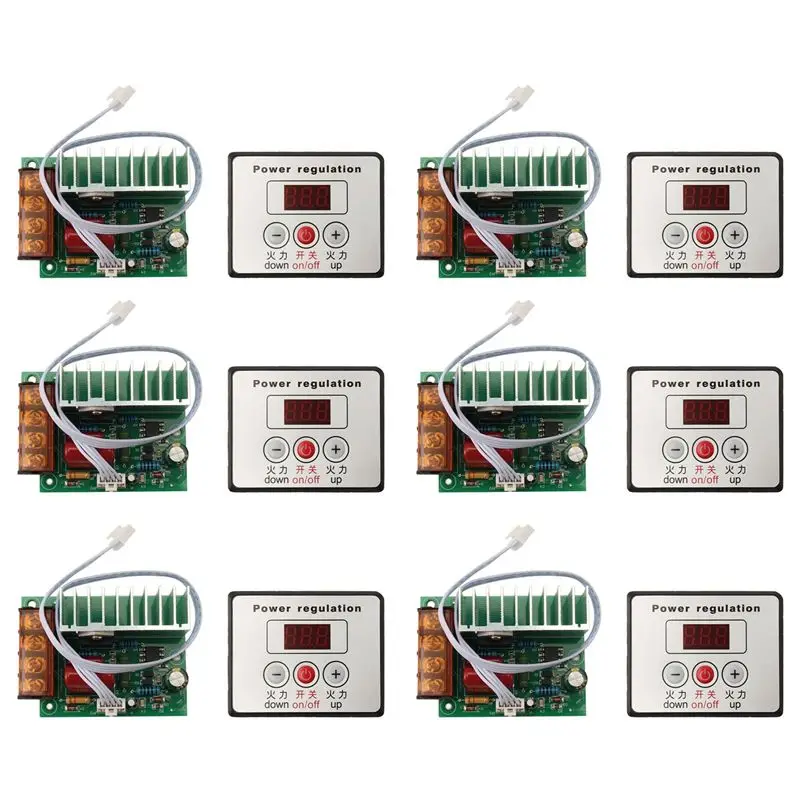 THIVN-6X 4000W AC SCR Voltage Regulator Dimmer Electric Motor Speed Temperature Controller For Water Heater Motors With Switch