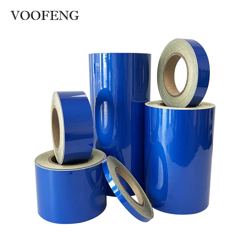 VOOFENG PET Reflective Sticker Film Blue Warning Tape Reflector for Car Styling Multi-Size Sticker on Motor Billboard RS-3100