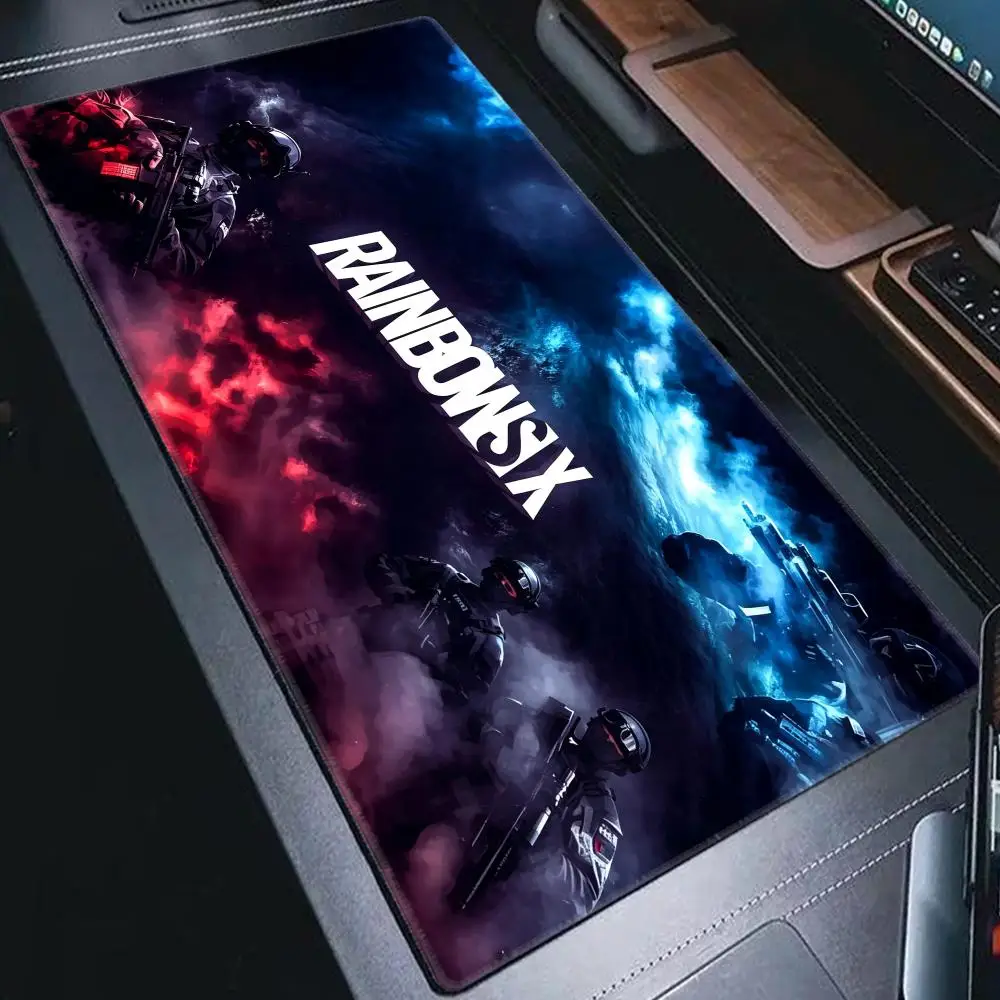 Tom C-Clancy R-Rainbow 6 Siege Game Big Mouse Pad Anti Slip Rubber Edge Locked Thickened Laptop Gaming Large Desk Mat HYBXAXC