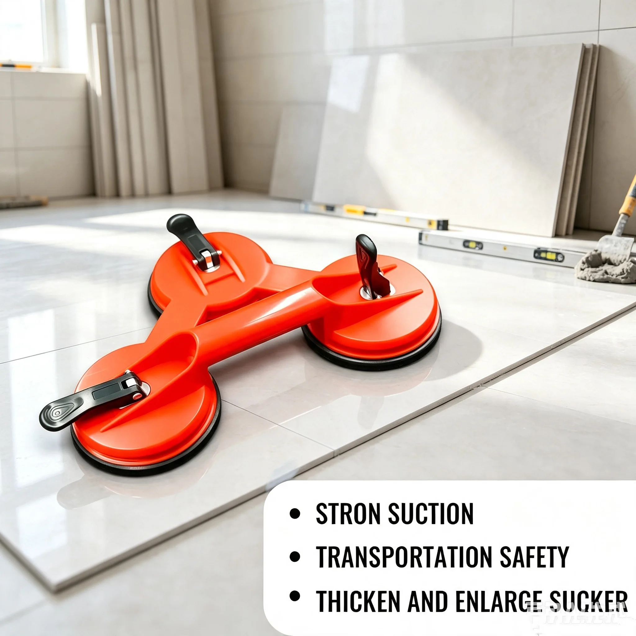 1Pcs Glass Lifting Suction Cups Heavy Duty Vacuum ABS Handle Holder for Lift Floor Tile Auto Car Windshield Repair Hand Tools