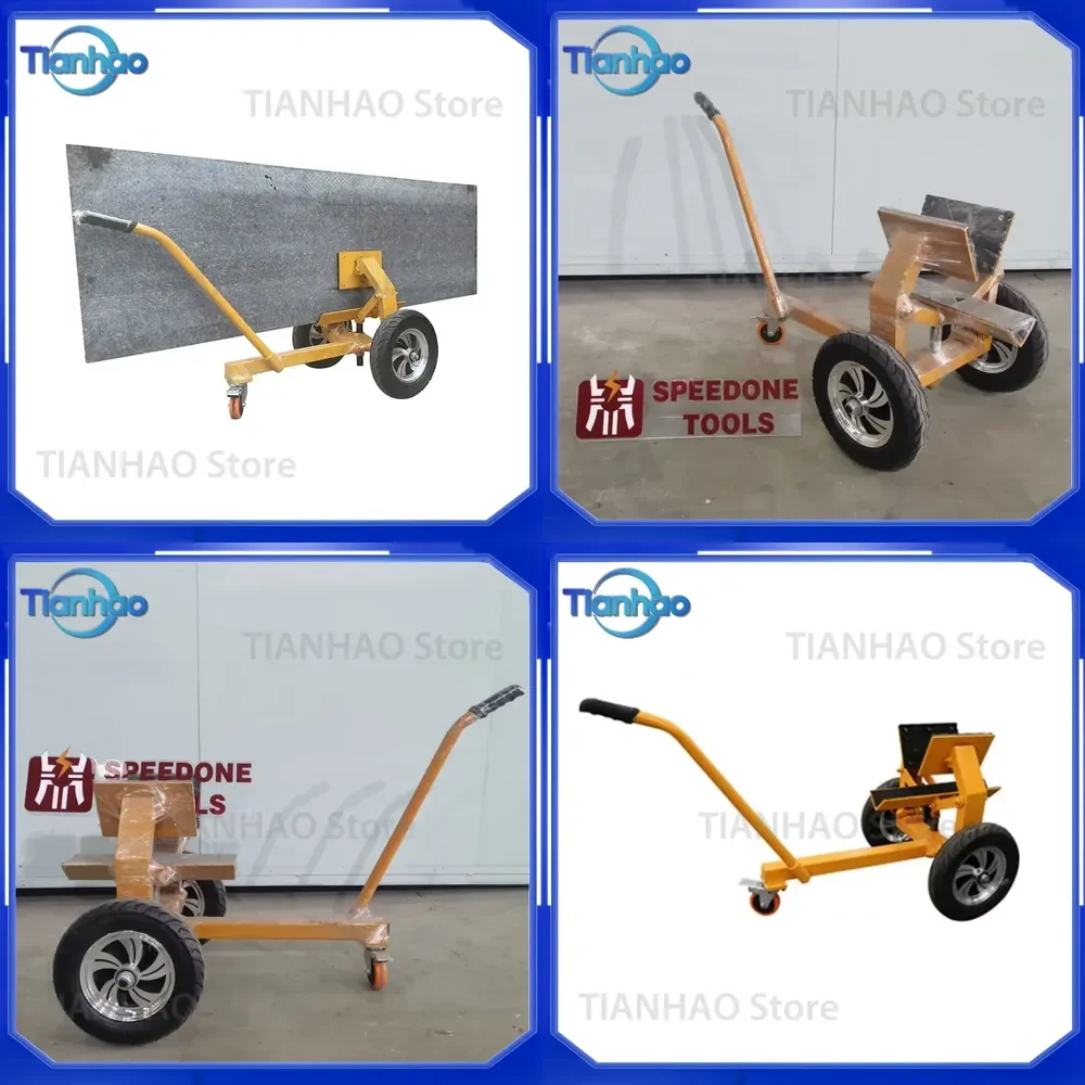 Customized Yellow Self-Locking Splint Trolley Dolly New Design Handling Equipment for Industry Machinery Transportation