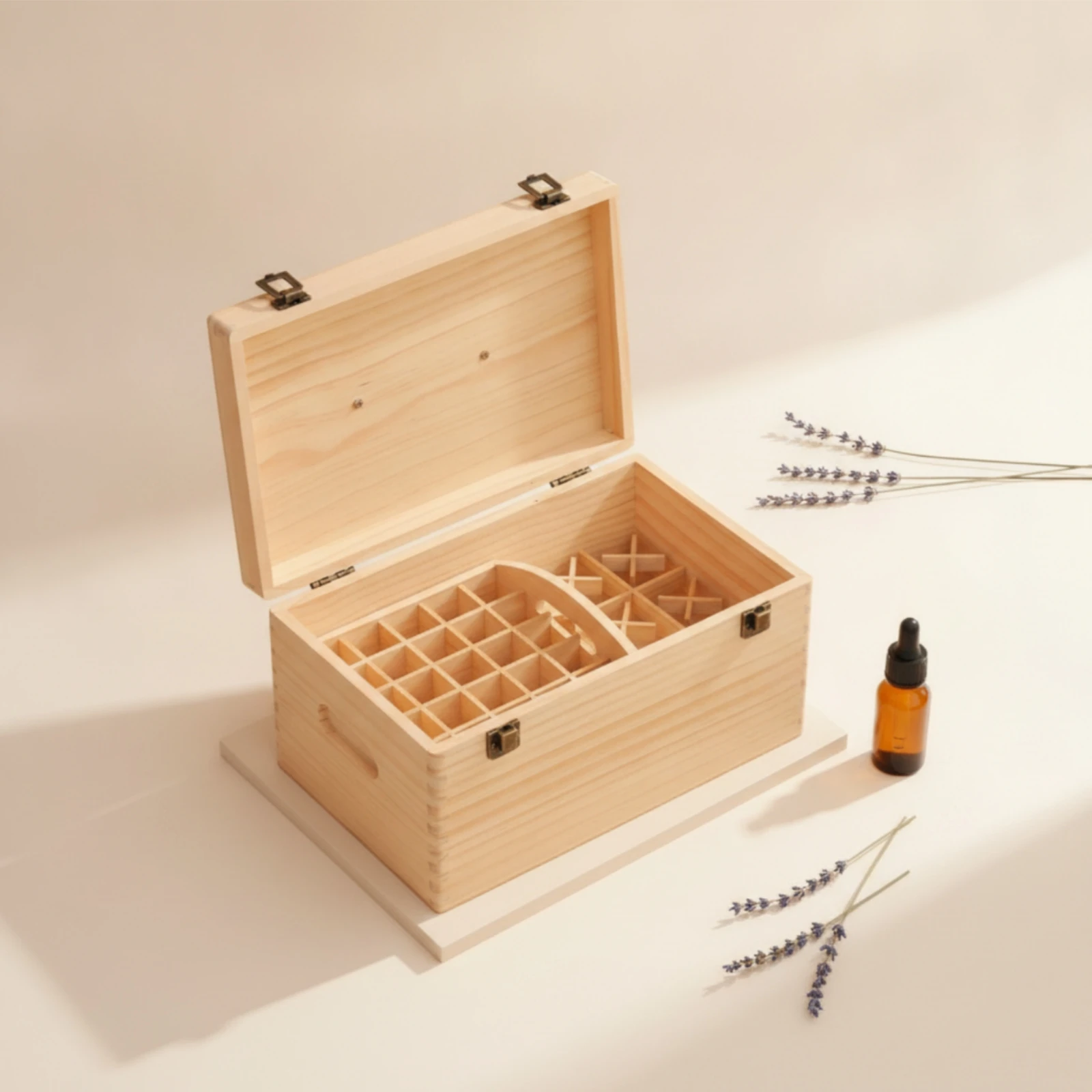 Essential Oil Organizer with Dividers Portable Essential Oil Storage Box Bottle Holder Elegant Simple for Aromatherapists