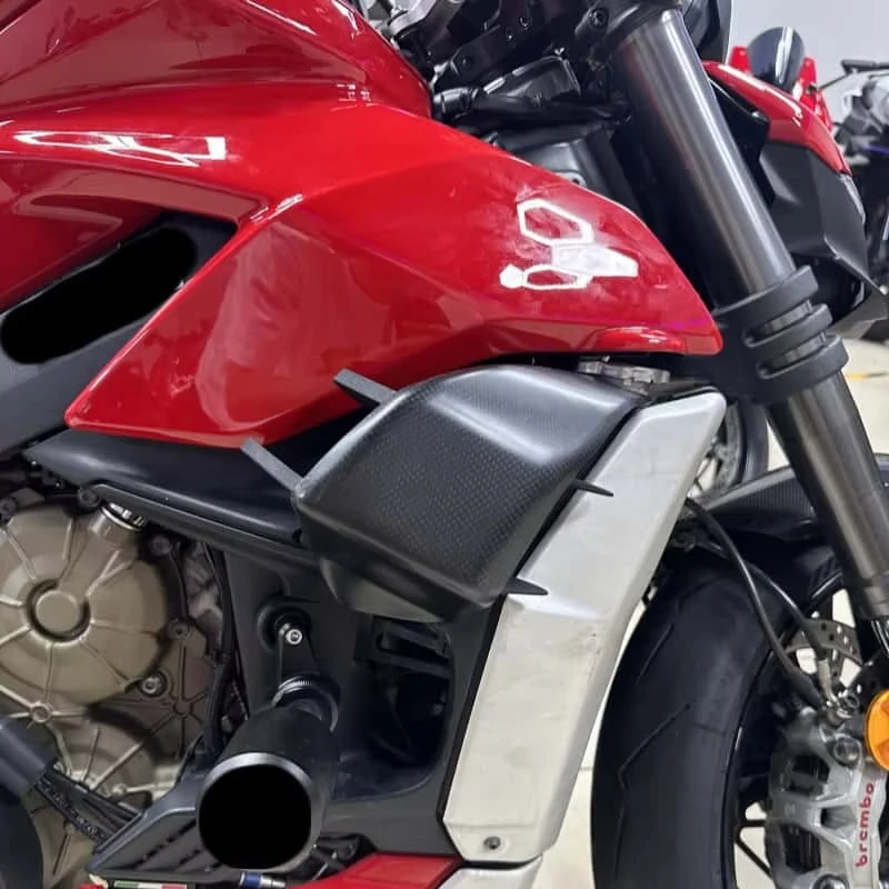 Para ducati streetfighter v4 v4s v4r 2018-2023 2022 2024 motocicleta de fibra de carbono asas fixas aerodinâmicas spoilers vento fixo capa
