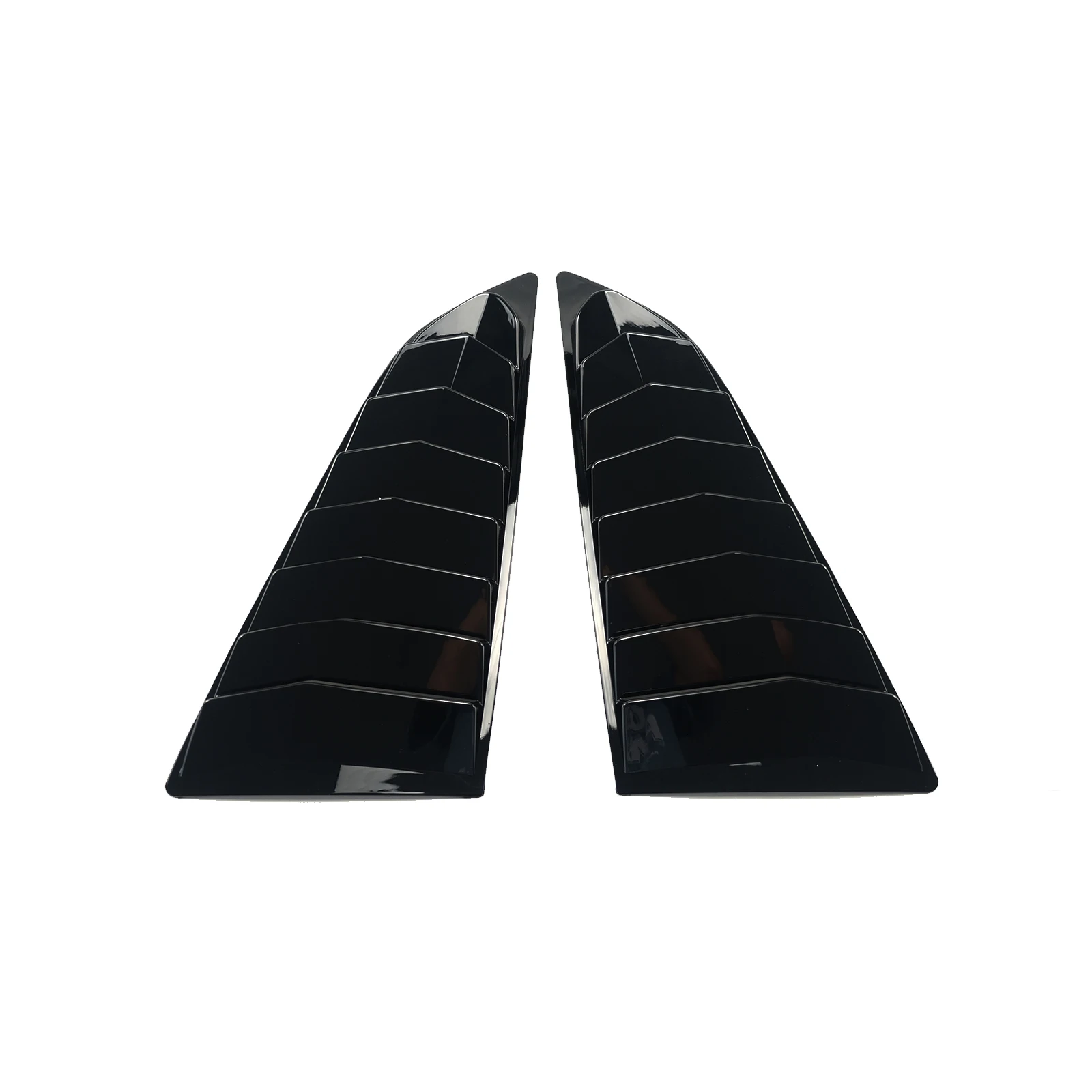 2PCS untuk 2014-2019 Chevrolet Corvette C7 jendela belakang Louvers Scoop penutup ventilasi sisi Shutter Trim Singray Z51 Z06 ZR1 hitam Glossy