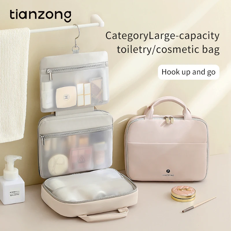 

Tianzong Высококачественная дорожная косметичка, водостойкий органайзер для туалетных принадлежностей, женский крючок для ванной комнаты, сумка для мытья, крючок для макияжа Stora
