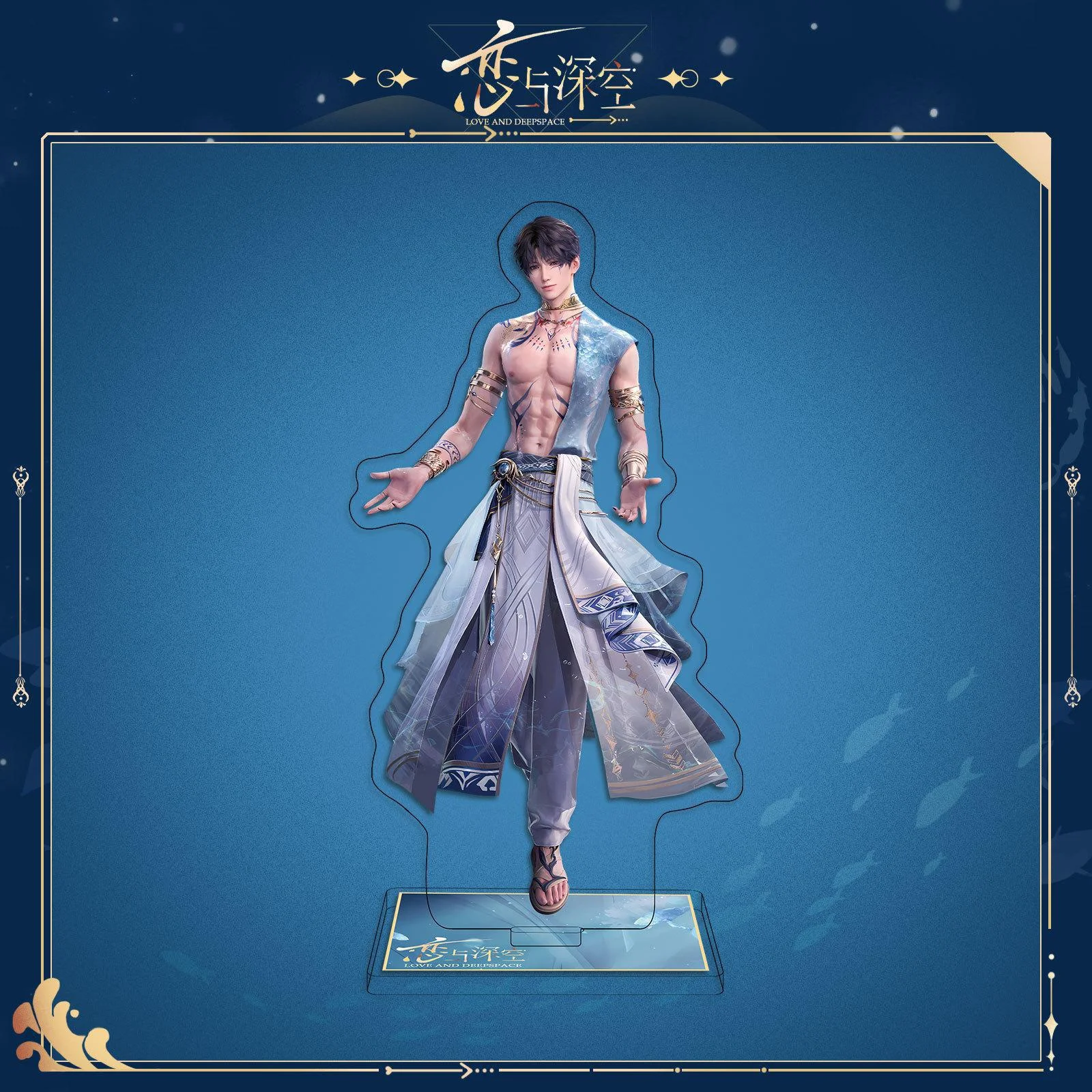 Amore e spazio profondo Rafayel Tidal God Supporto in acrilico Doppio lampeggiante Figura da collezione Anime Toy Souvenir Sea Breeze Risonanza