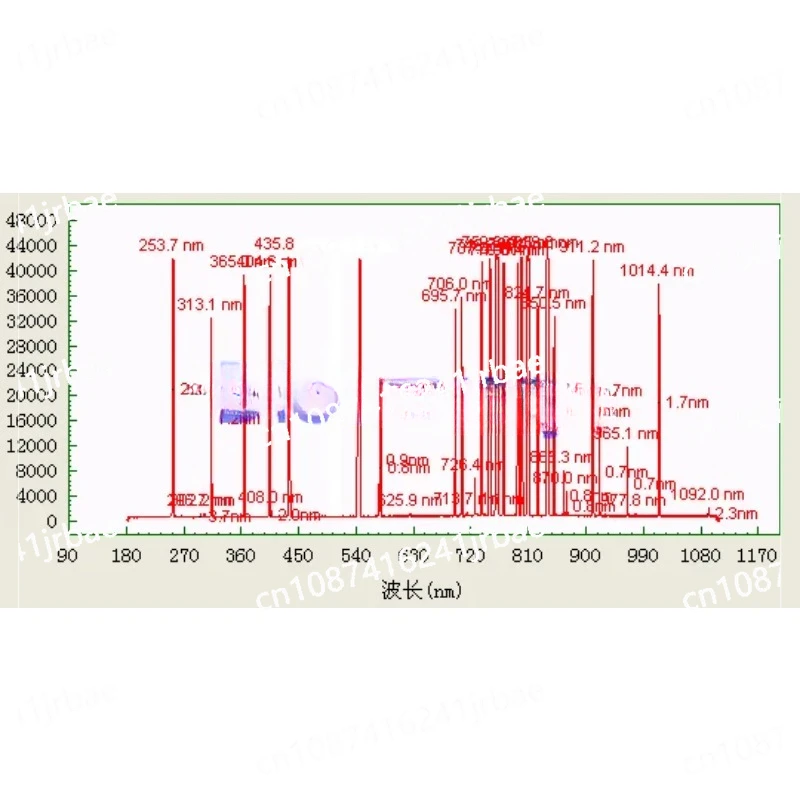 Monochrome Standard Wavelength SMA Mercury Argon Lamp Mercury Hg02 Calibration Low Voltage Optical Fiber Spectrometer