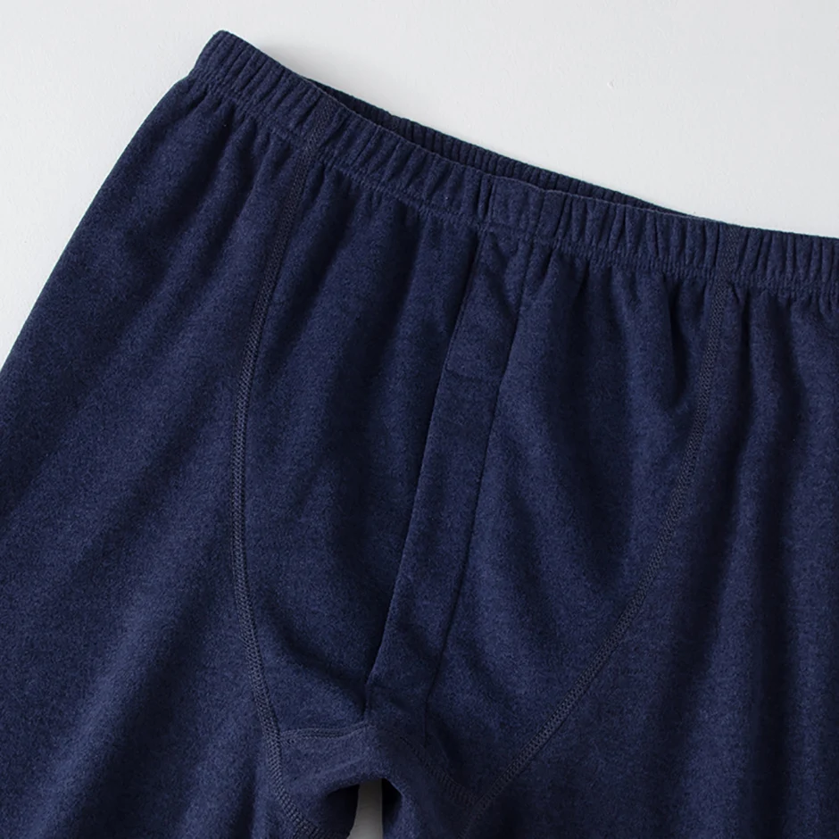 2/4 Stück Herren Einfarbig Einfache Herbst Und Winter Thermo-unterwäsche Bequeme Und Lässige Bottoming Unterwäsche Teenager Pyjama – Detail 28