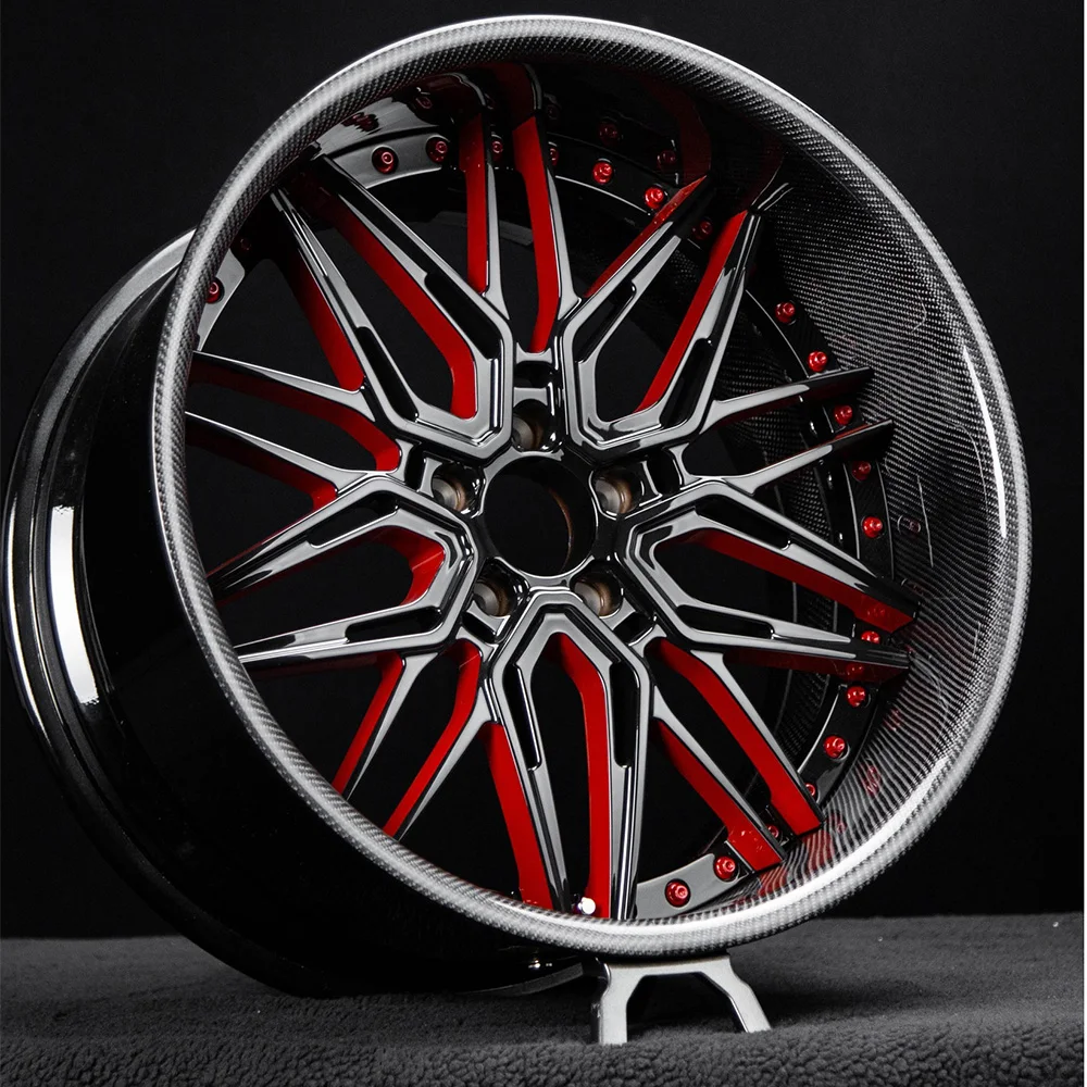 Premium Two-Piece Carbon Fiber Barrel Forged Rims 17-26 Inch 5x112 5x120 5x130 for  R8 Huracan 488