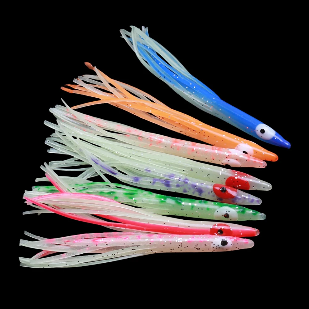 10 Stück/Packung Bionischer Tintenfisch-Köder, Künstlicher Weichköder, Angelzubehör, Stark Leuchtender Kunstköder, Meeresangeln – Detail 13