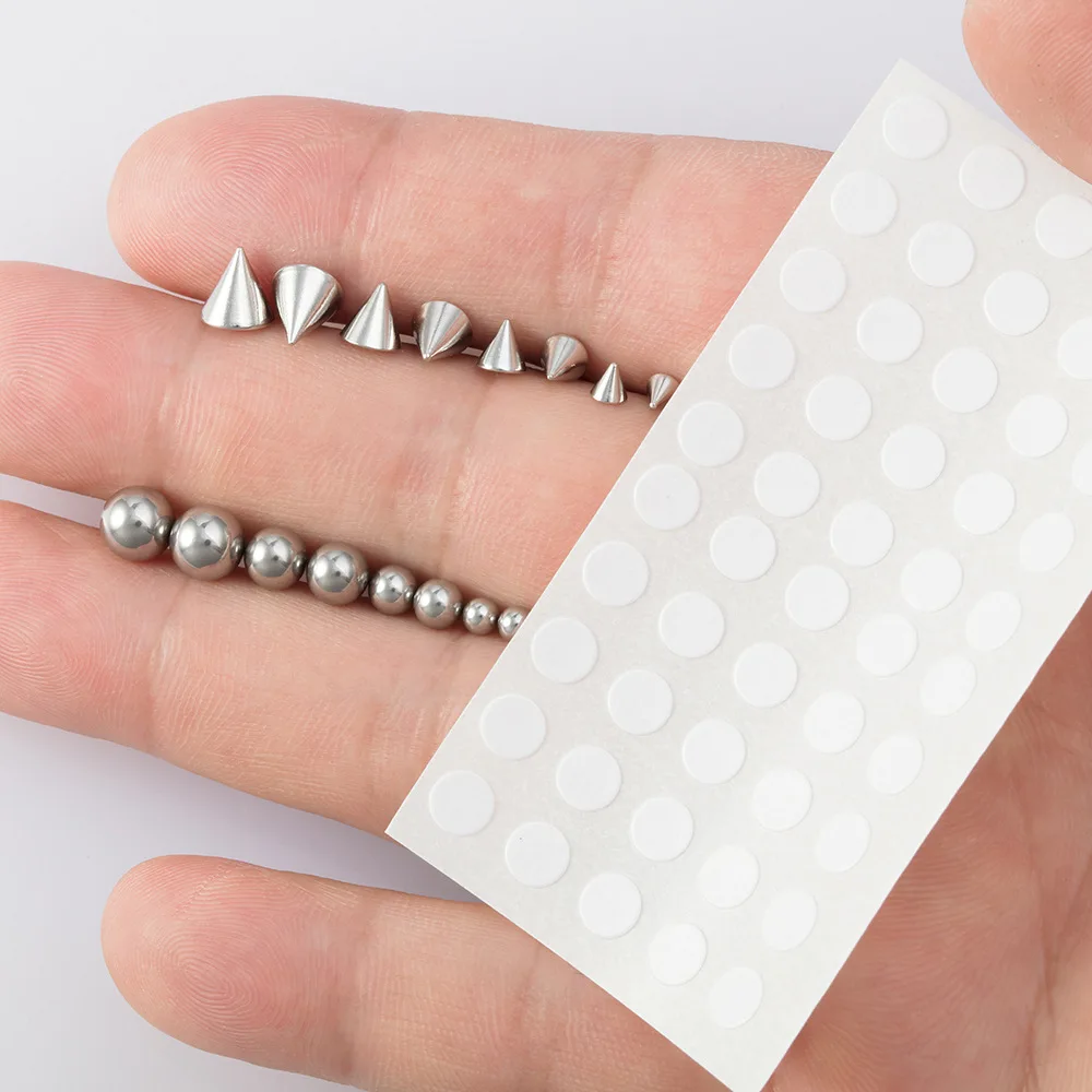 وهمية البطن الحاجب الشفاه ثقب مسمار ملصق غير مثقوب القرط مربط مجموعة جديدة وهمية الأنف الدائري ثقب المجوهرات الجلد مرساة #5