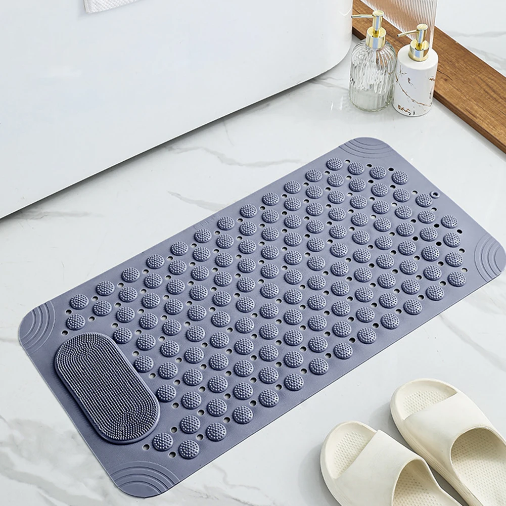 Washable Bathroom Non Slip Pad with Suction Cups Anti Mould Foot Massage Area Shower Carpet Stall Floor Mat Bathing Accessories