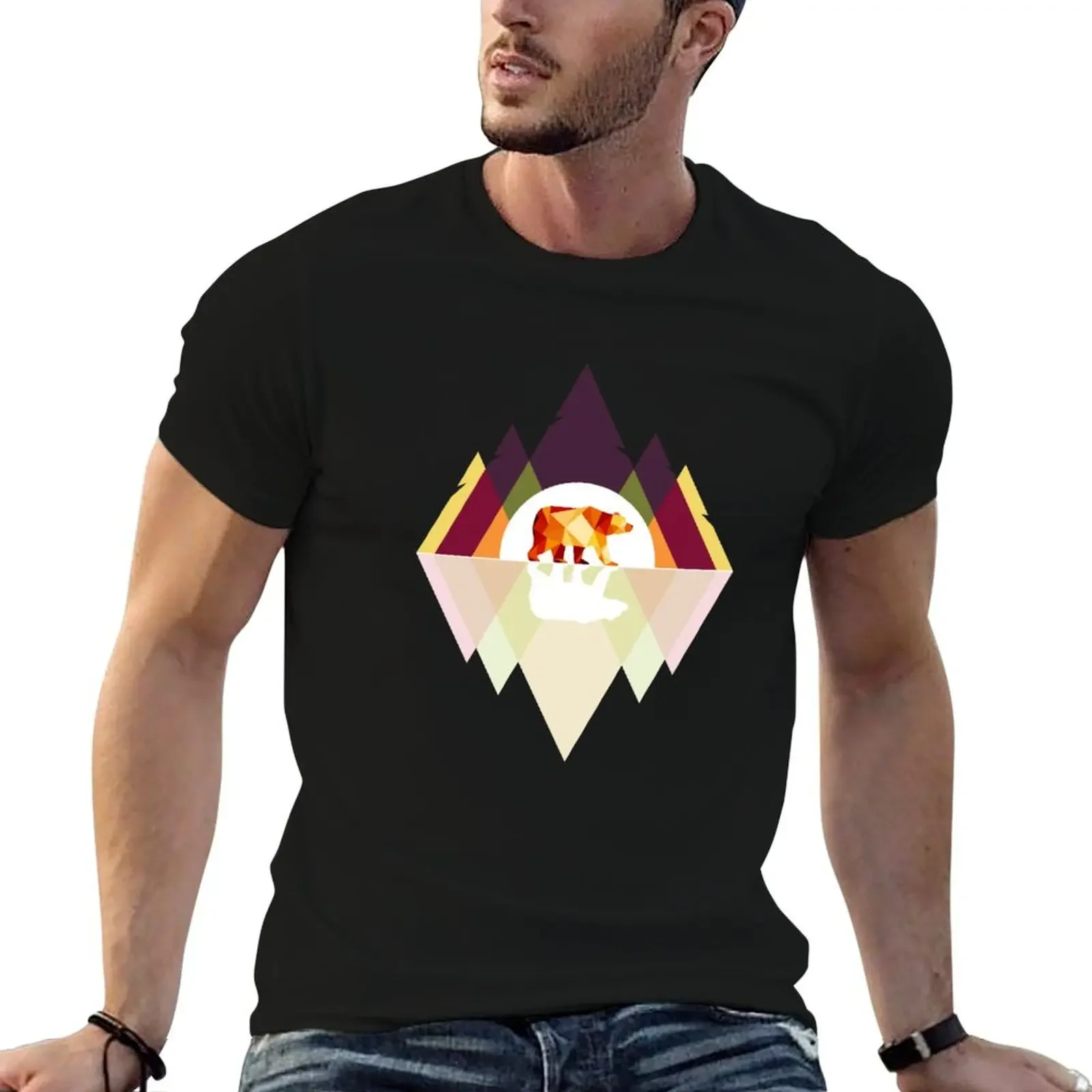 Forest Bear T-Shirt quick-drying cotton graphic tees shirts graphic tee t shirts for men pack