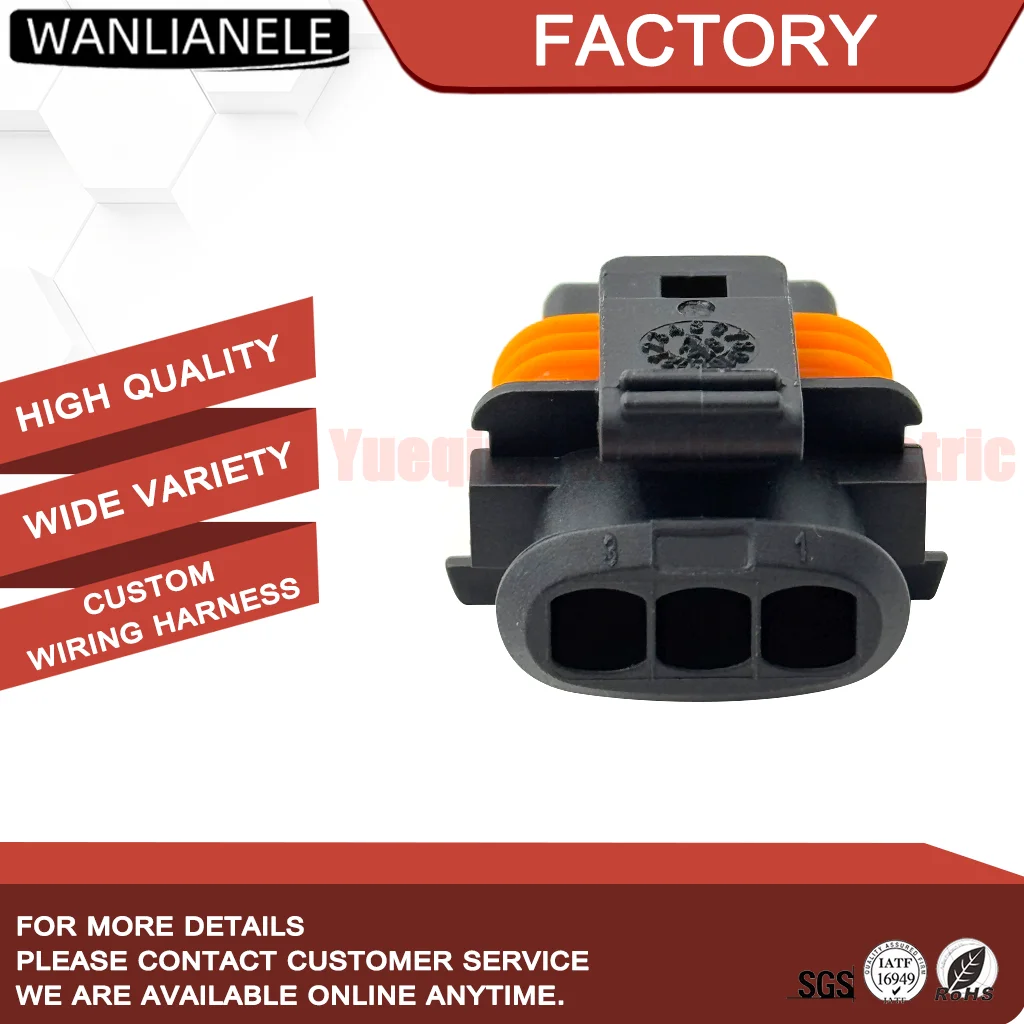 50 Sets 1928404073 3 Pin Female Connector Kompakt 1.1 5mm 2.8mm Waterproof Fit Clutch Transmission Sensor