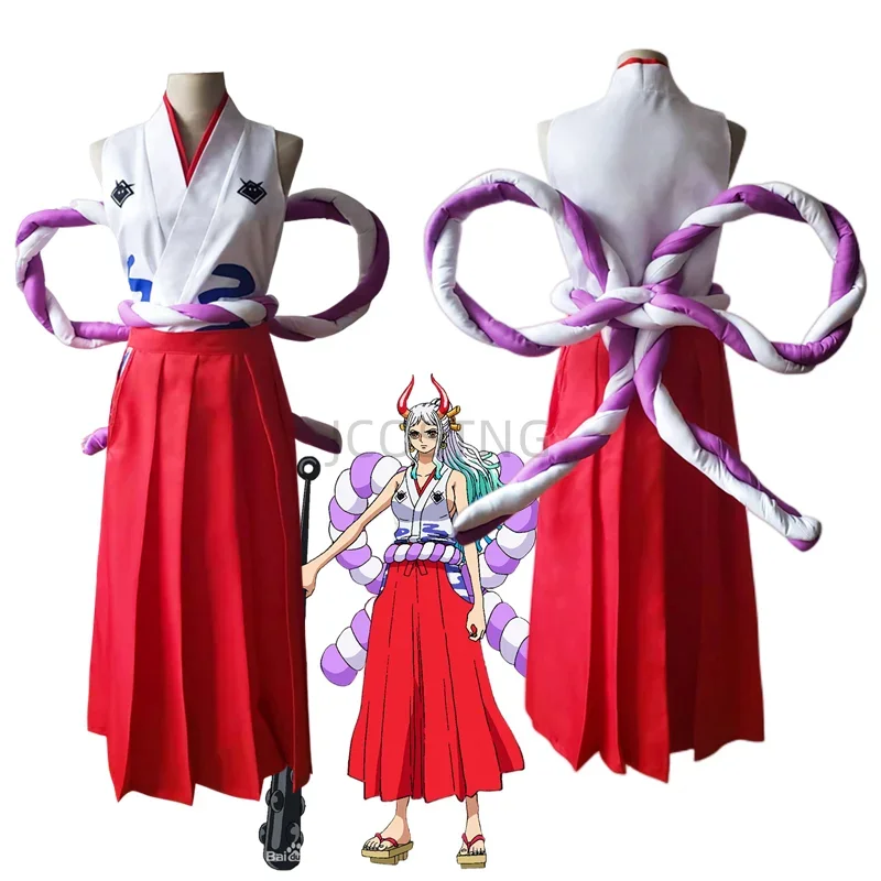 Yamato Hot Selling Anime ONE PIECE Full Set Top Skirt Unisex Adult Kids Halloween Party Stage Performance Cosplay Costume