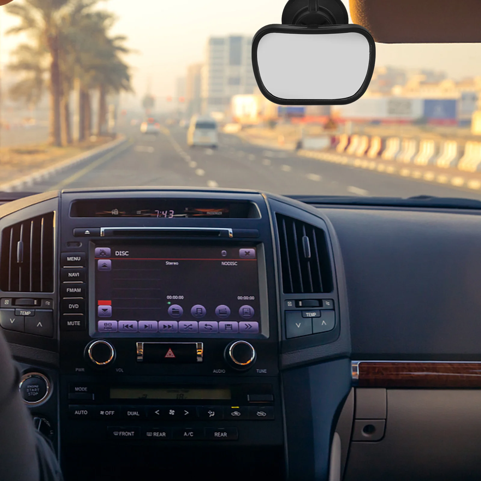 2 قطعة مرآة المقعد الخلفي للسيارة لسلامة الرضع زاوية عرض قابلة للتعديل عالية الوضوح سطح عاكس للطريق #4