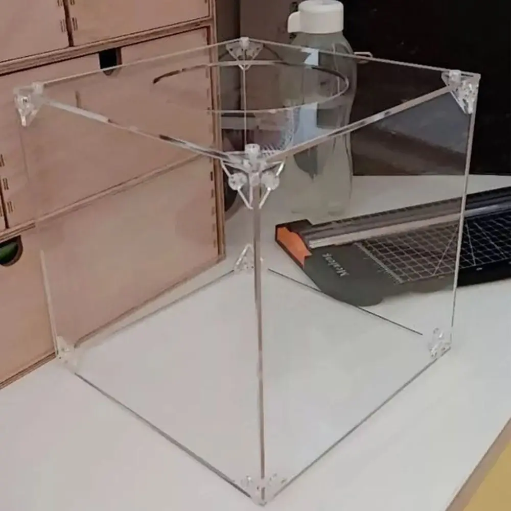 Gift Card Box 200mm/300mm Acrylic Lucky Draw Box Clear Acrylic DIY Voting Box Removable Easy to Install Donation Box