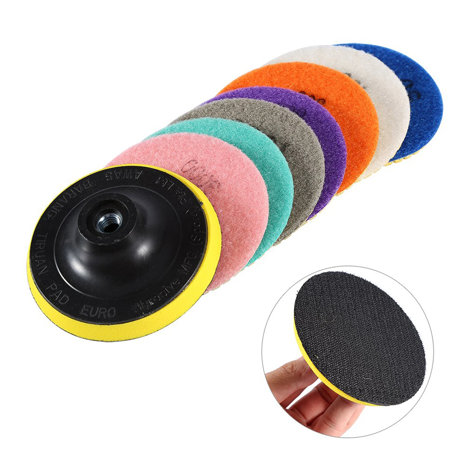 

Disc One Set Wet Dry Polishing Pads Disc for Granite Marble Concrete Stone 4 Inch Polishing Pads Polishing Disc
