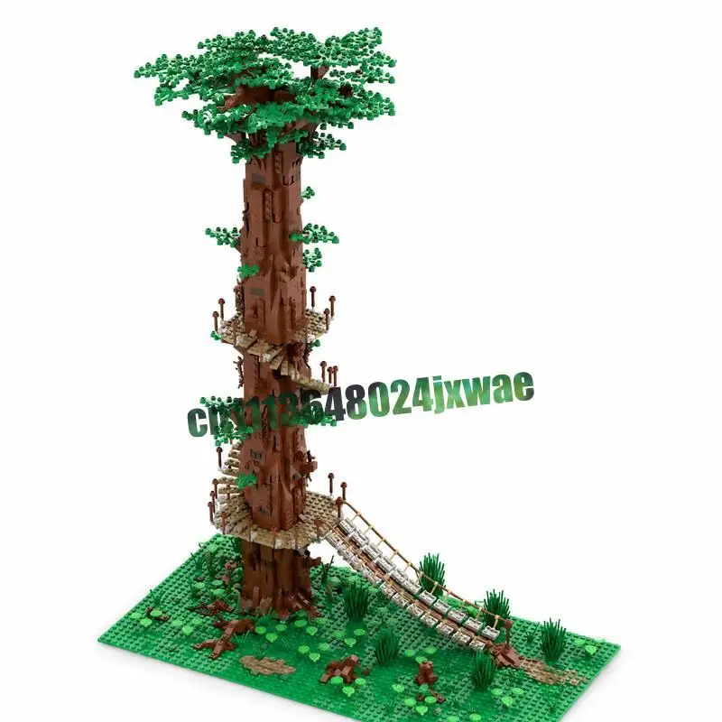 1685PCS Primitive Giant Tree House MOC Building Blocks Creative Forest Architecture Model DIY Educational Collection Toy Gifts