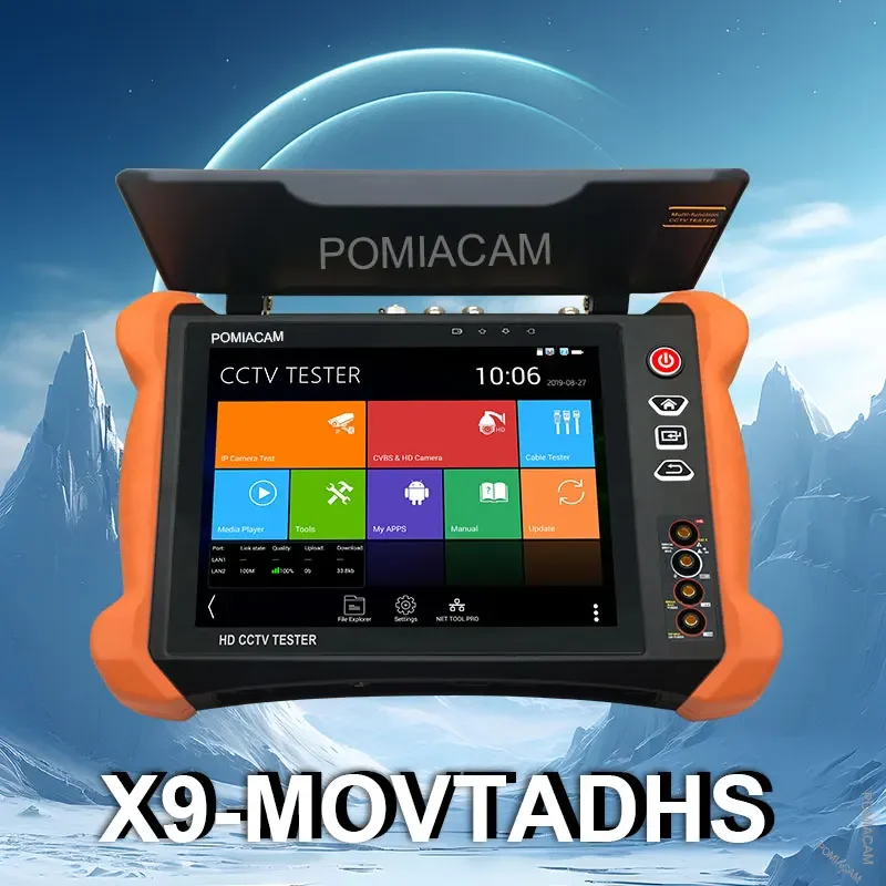 X9 MOVTADHS Full Function 8inch Touch screen 8K H.265 IP cam 4K 8MP IP Camera Tester TVI CVI AHD SDI CVBS CCTV Tester Monitor