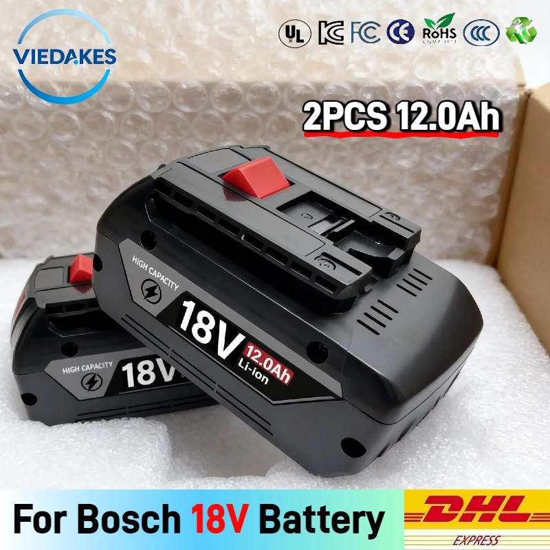 

Original for BOSCH 18V Battery Rechargeable Lithium Ion for BAT609G BAT618 BAT618G BAT614, 8.0Ah 10.0Ah 12.0Ah