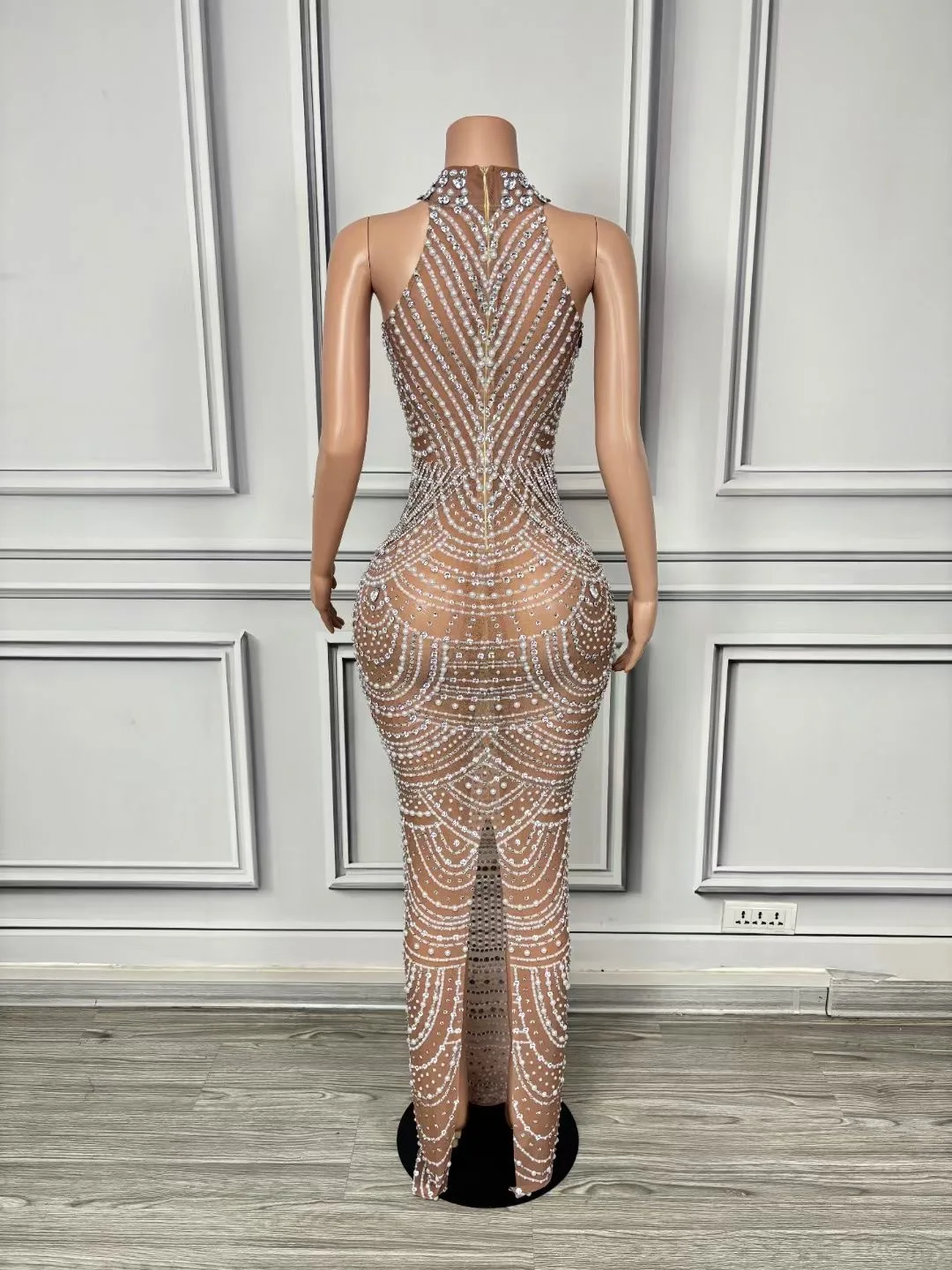 nude dress for birthday Chain Pearl Party Celebrity High-Quality Luxury Wedding Emcee Clothing Concert Communication Evening Dress Elbow Length Sleeve Bec + Bridge Victoria Color:As Photo(Burgundy) %0D%0A%0D%0A%26nbsp%3B%0D%0A%0D%0A%26nbsp%3B%0D%0A*%26nbsp%3BOrder%20one%20size%20up%20for%20a%20relaxed%20fit