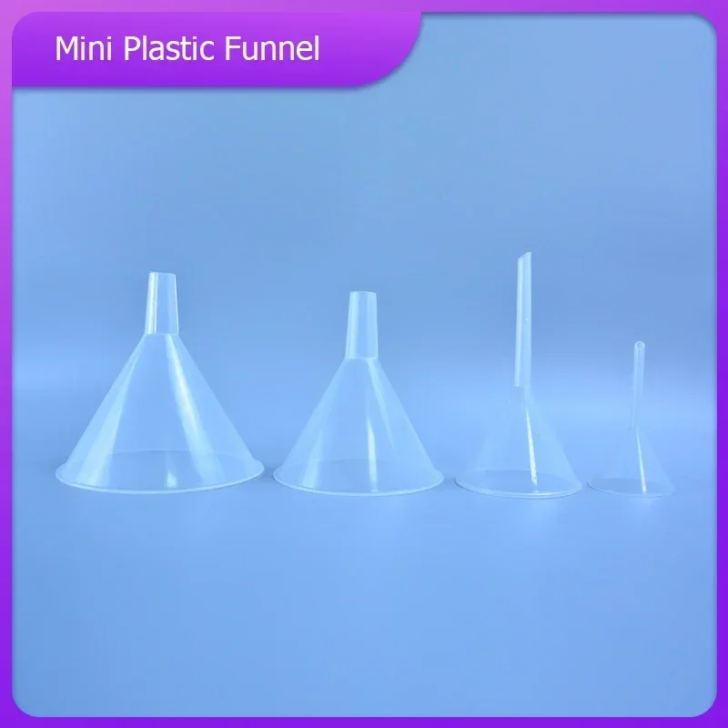 Mini Plastic Funnel Small Mouth Liquid Oil Funnels Laboratory Supplies Tools School Experimental Supplies 60/75/90/120/150mm