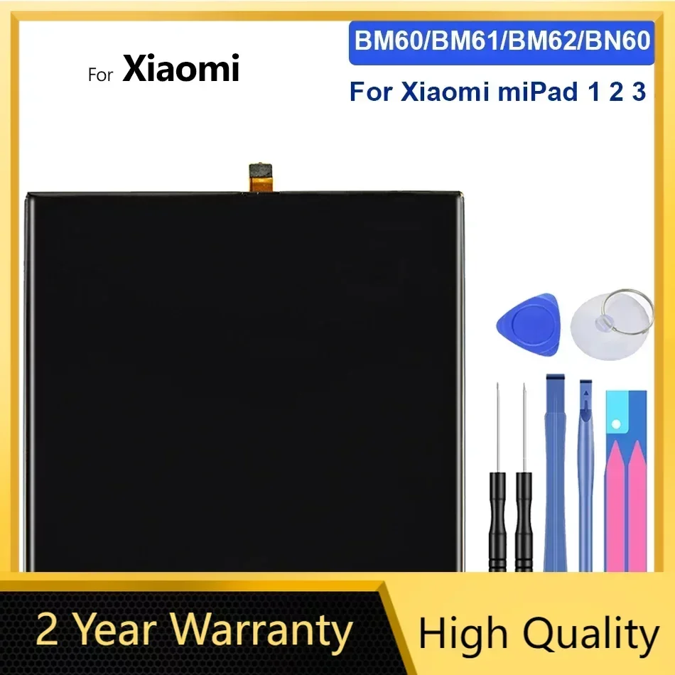 Battery 6600mAh, BM60, BM61, BM62, BN60, 1, 2, 3, 4, for Xiaomi MiPad MEC91, for Mi Tab 1, 2, 3, 4, Tracking Number