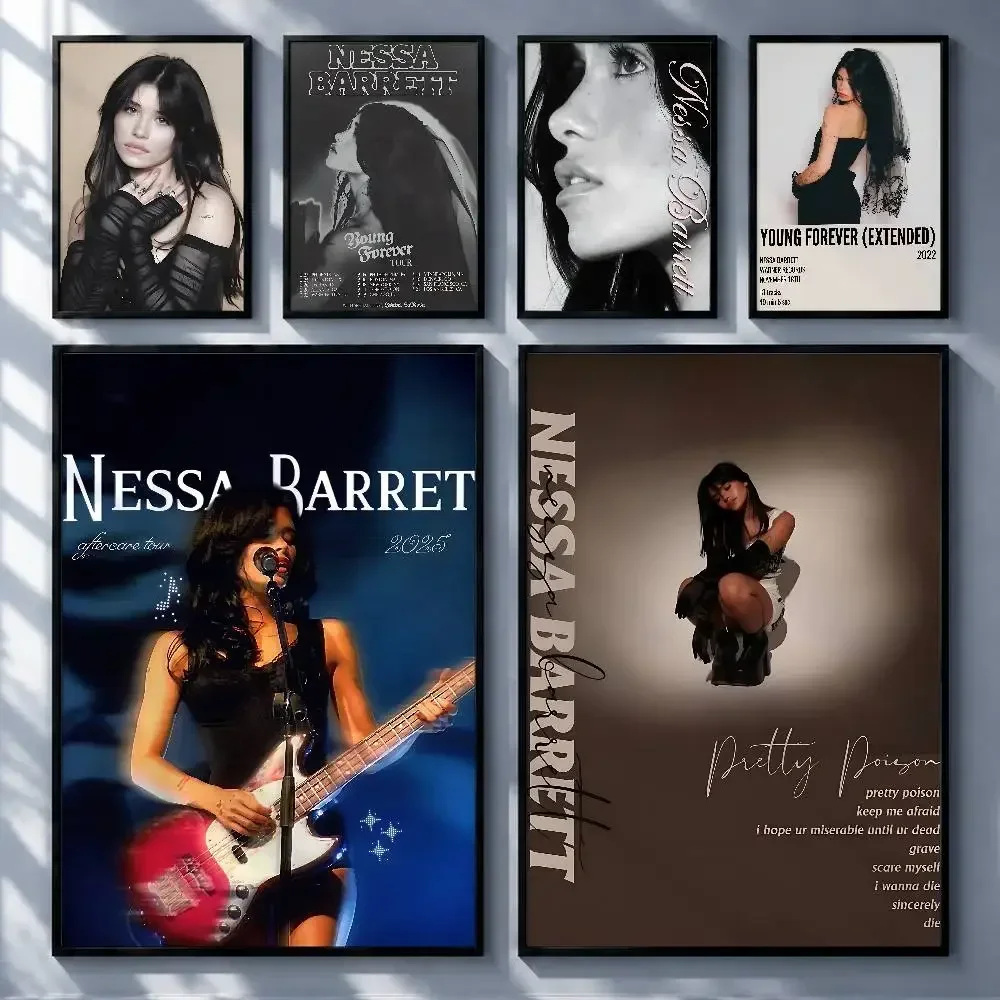 Trending Singer Nessa Barrett Posters Premium Self-Adhesive No Residue Wall Sticker for Home Office Bar Decor