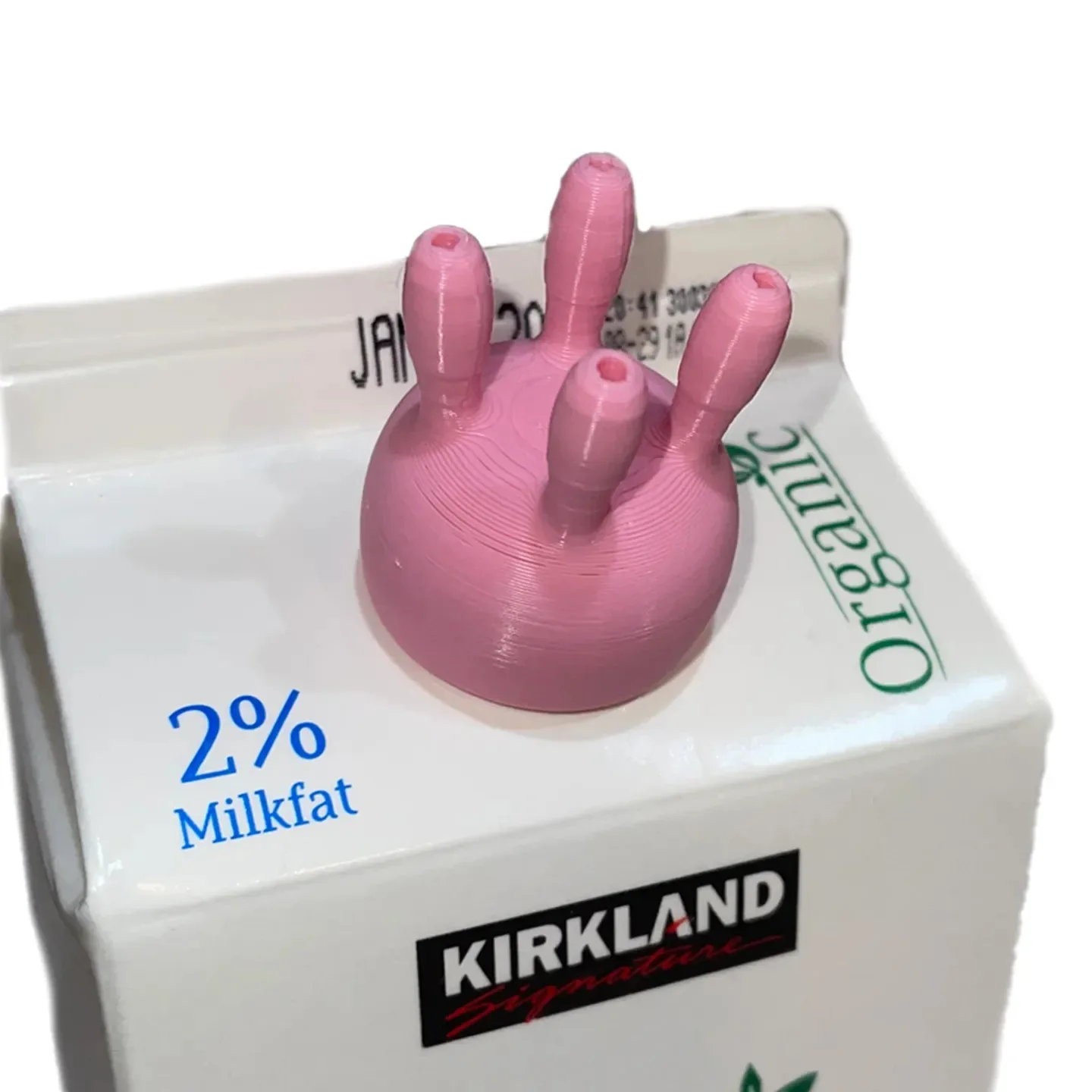 

Cow-shaped 3D Printed Milk Cap for Styling Cow Udders - Fun and Functional Kitchen Gadgets for Milk Separation and Bottling