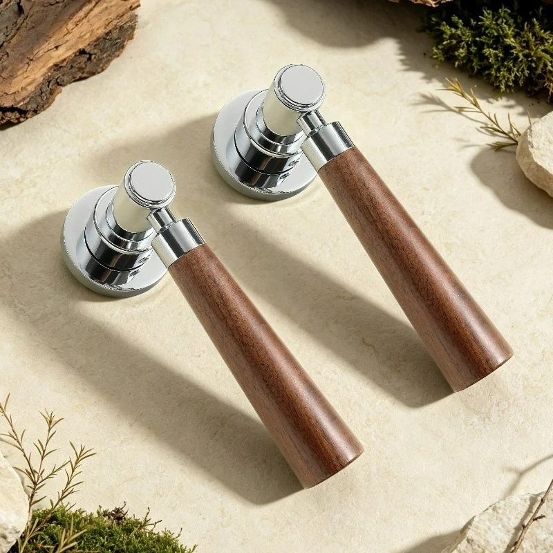 Italian Minimalist Bedroom Kitchen Walnut Light Luxury Office Conference Room Universal Split Handle Lock