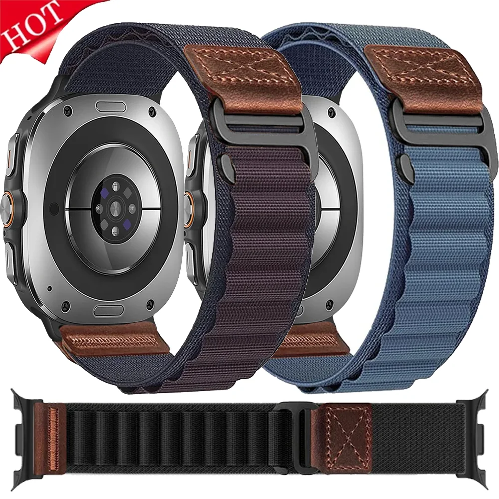 Alpine Nylon Strap for Samsung Galaxy Watch 9/8 44mm 40mm Sports Bracelet band for Galaxy Watch 8/8 Classic 46mm Loop Watchband