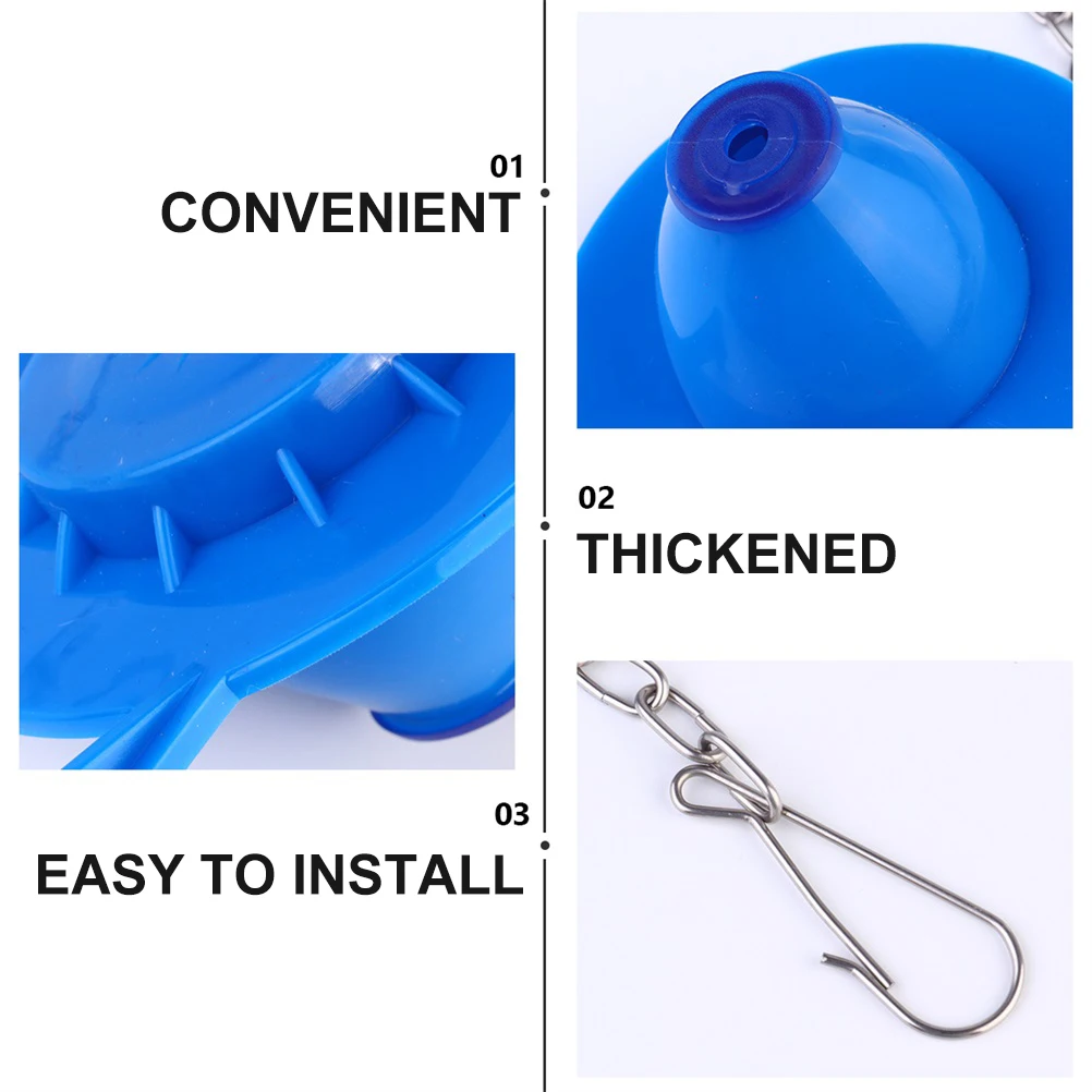 

2Pcs Toilet Seal Flapper Blue Durable PVC Leak Proof Replacement for Toilet Tank Bathroom Flapper