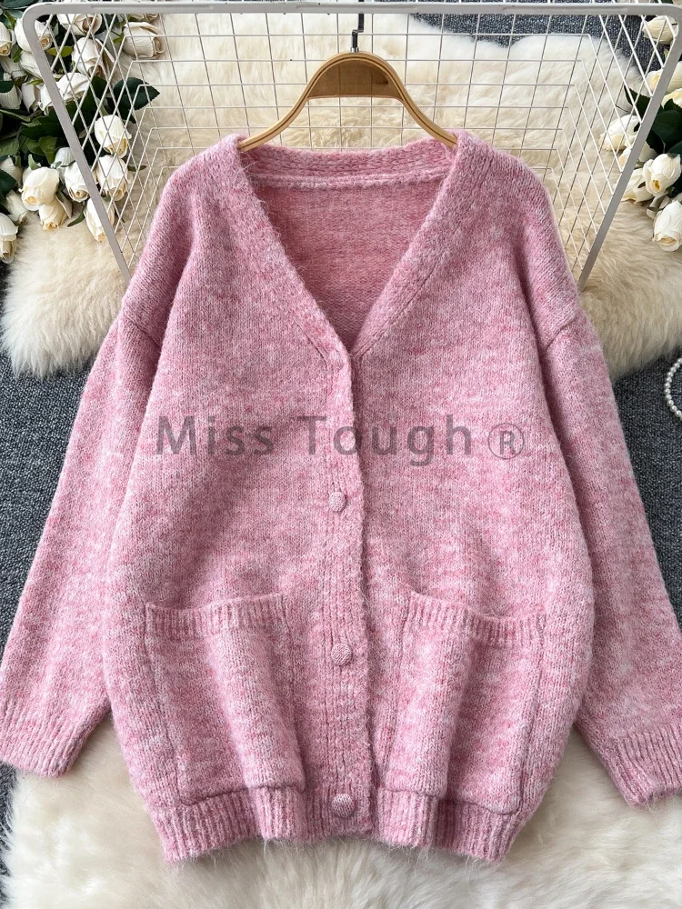 Autumn Fashion Sweet Knitted 3 Piece Set Women Sling Vest+Long Sleeves Cardigan+Sweater Female Skirt Solid Casual Chic Suits New