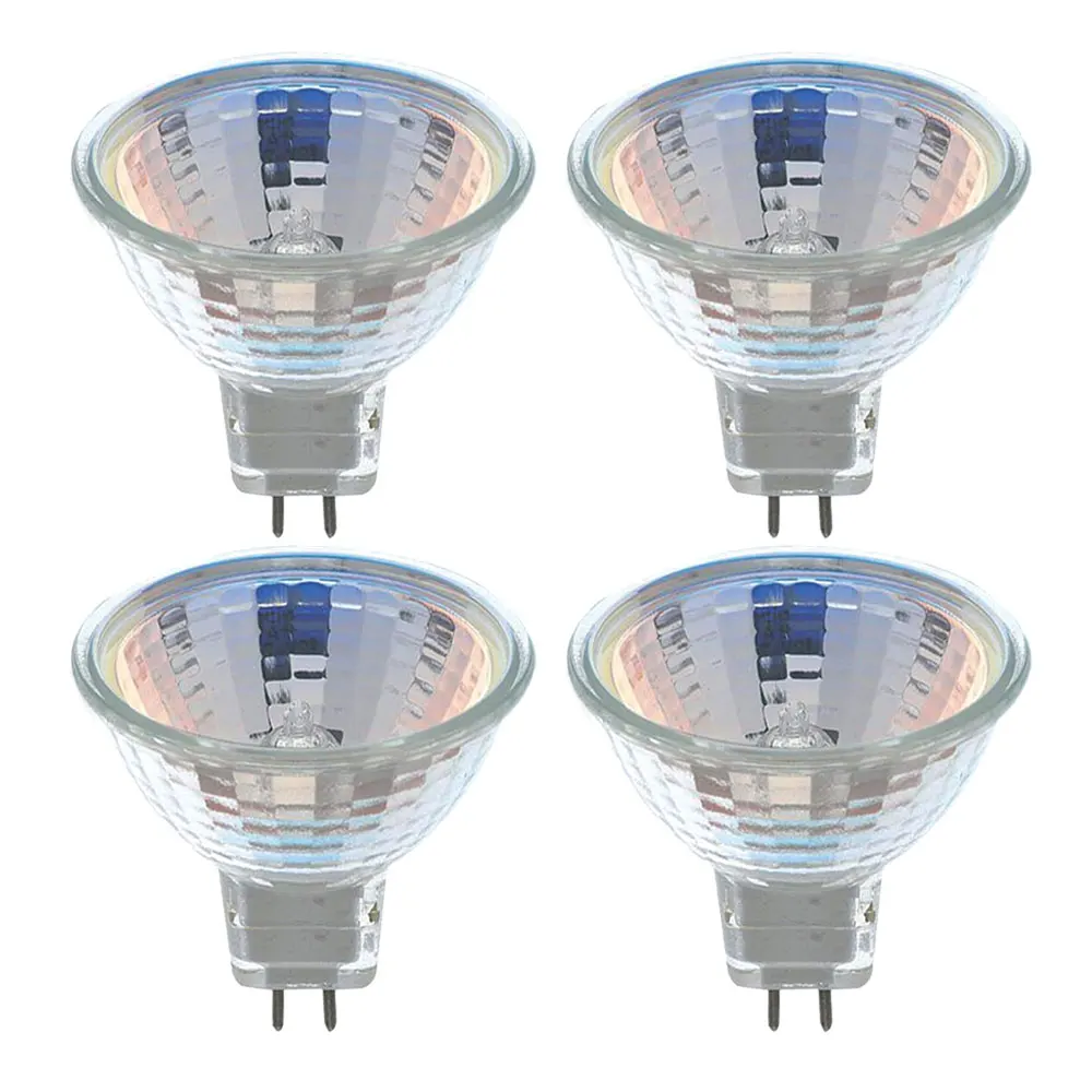 4-Pieces MR11 Light Bulbs 6V 12V 220V 5W 10W 35W Replacement Fiber Optics Christmas Tree Bulb G4/GU4/GZ4 Bi-Pin Base