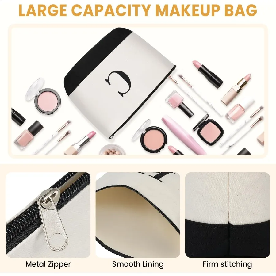BAGAIL Initiale Tragetasche, personalisierte Geburtstagsgeschenke für Frauen, Lehrer, Freunde, Mutter, Hochzeit, Strandtasche mit Monogramm