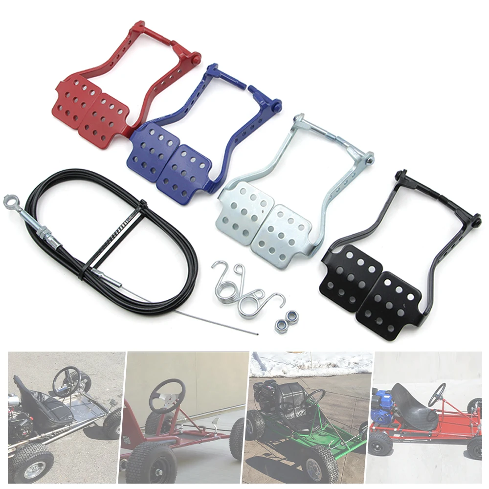 Go Kart Pedals Brake Pedal 1800mm Throttle Cable Kit For Predator 212cc 196cc 6.5hp Road Rocket Manco Kandi Carter Azusa Parts