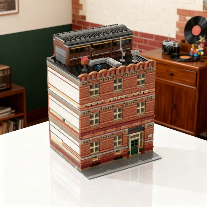 

5544pcs MOC Town School Schule Am Modular Streetscape Model Building Blocks Architecture Toy Christmas Gifts Brick Kids