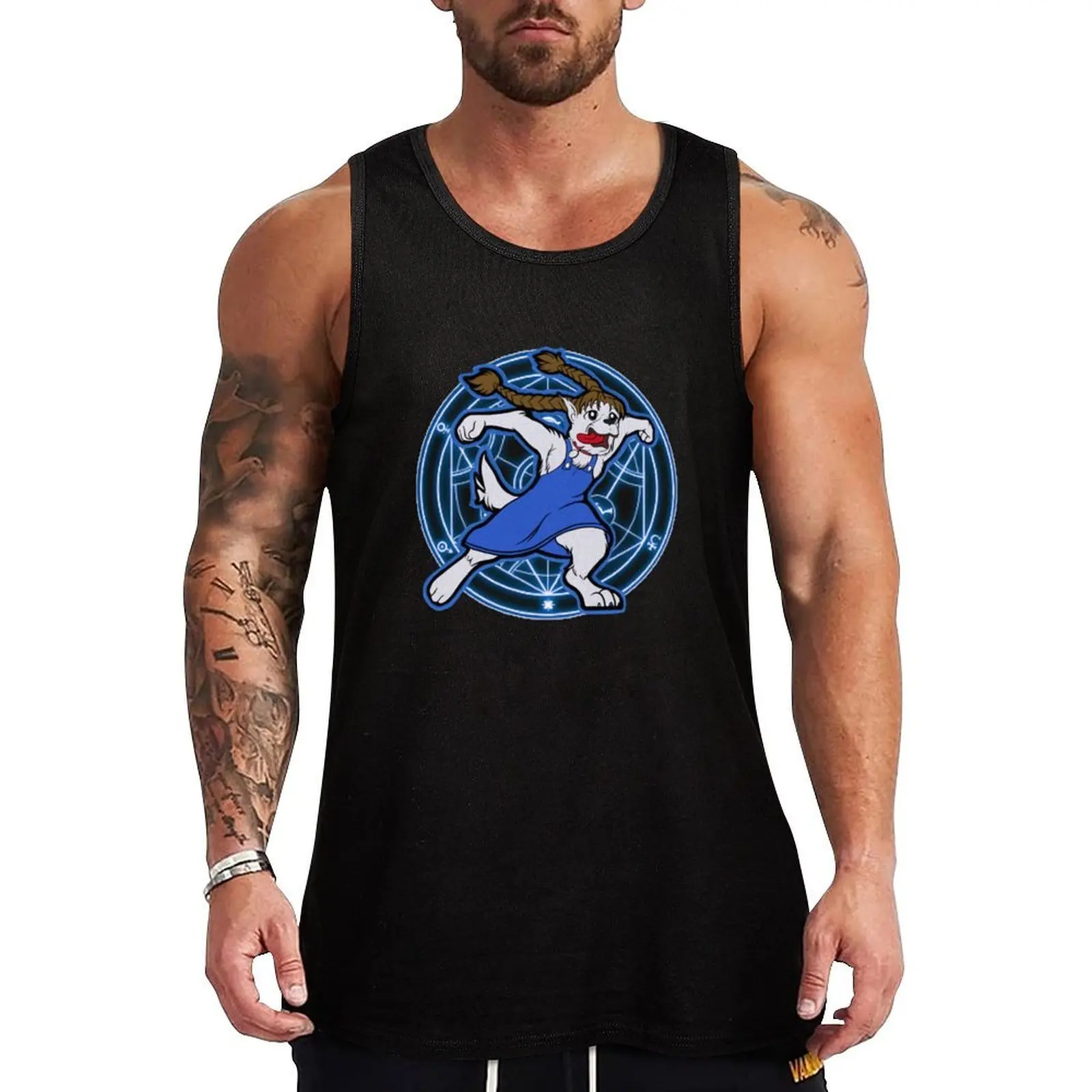 Fusion Alchemist Chimera Tank Top Trendy Print Tank Top Fashion Graphic Sleeveless Top