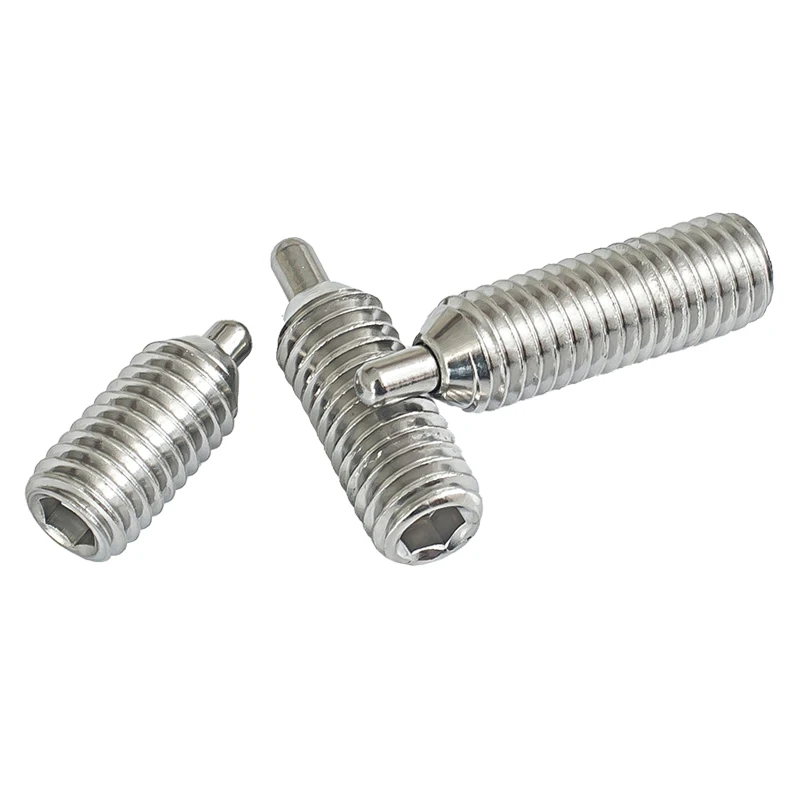 Leijiu M3 M4 M5 M6 SUS304 Edelstahl-Federbolzen mit Rundkopfstift, Sechskant-Innensechskantschraube mit Federstiften – Detail 3