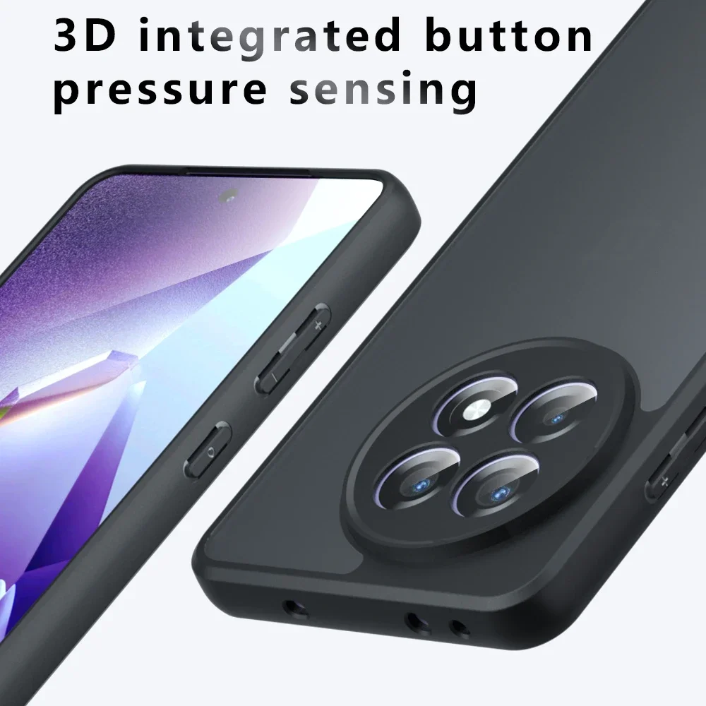 Airbag Super Protection Soft TPU+PC Clear Matte Back Cover For OnePlus 13R OnePlus13R 5G Phone Case