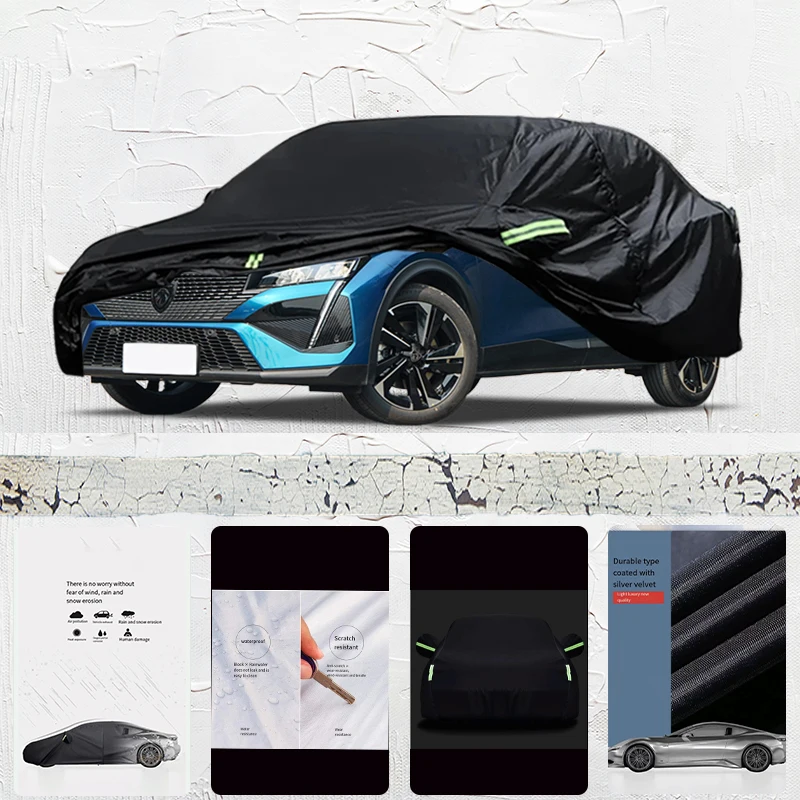 For Peugeot 408X all-weather outdoor fully covered with snow and UV protection waterproof Sun Shade Snow Rain Wind Resistant