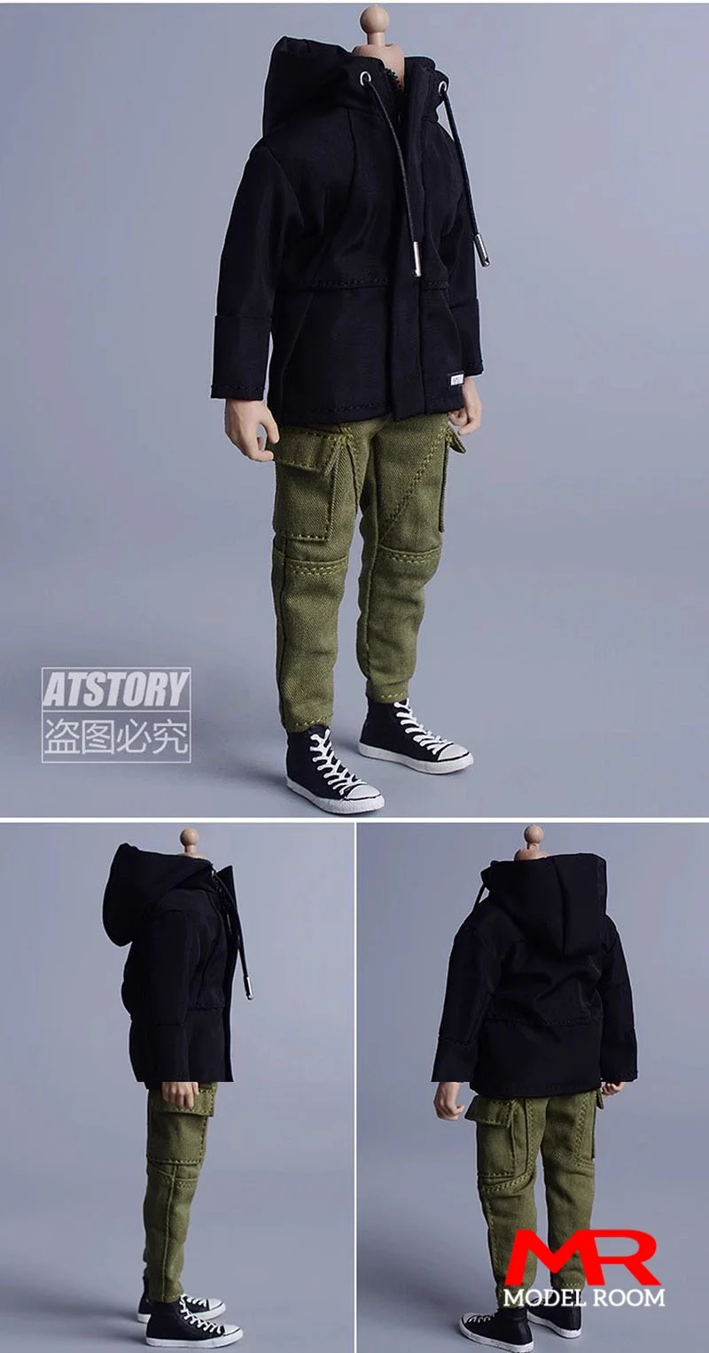 ATStory 1/12 ذكر سستة سترة خارجية الملابس نموذج صالح 6 ''BJD Notaman Asi 3.0 NWTOYS VTOYS الجندي عمل الشكل الجسم دمية #5